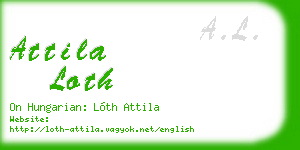attila loth business card